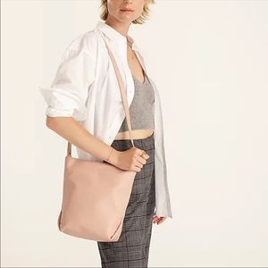 J. Crew Oslo soft leather bucket bag NEW bush pink
